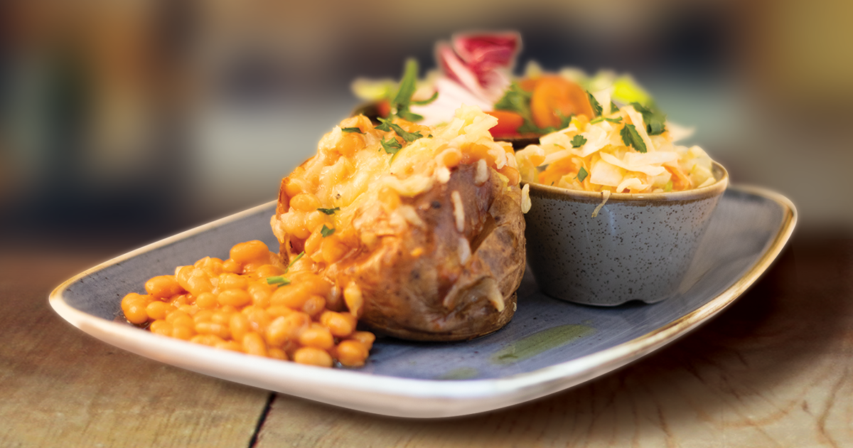 Jacket Potato with salad and slaw